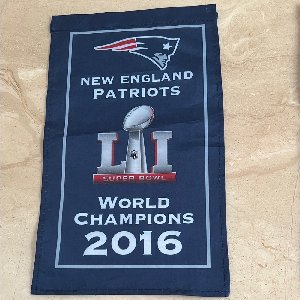 2016 New England Patriots Super Bowl LI World Champions Banner Tom Brady MVP NEW
